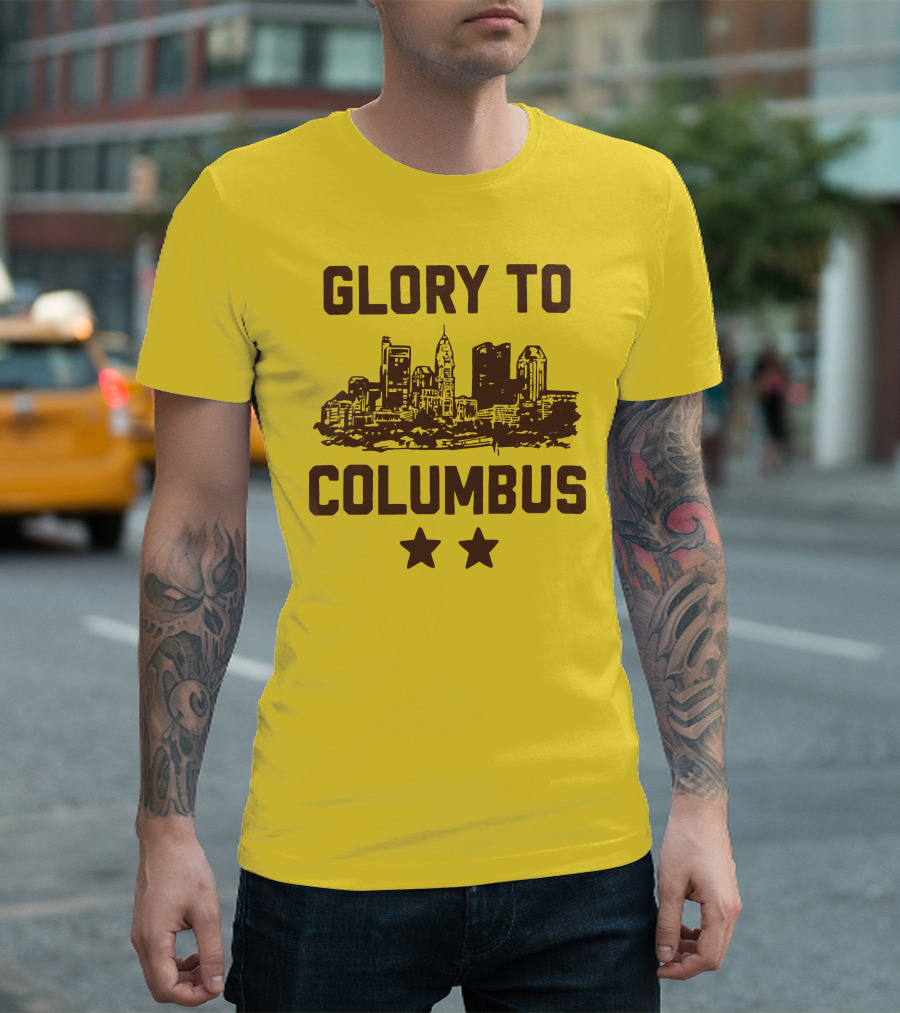 Glory To Columbus Skyline Two Stars T-Shirt