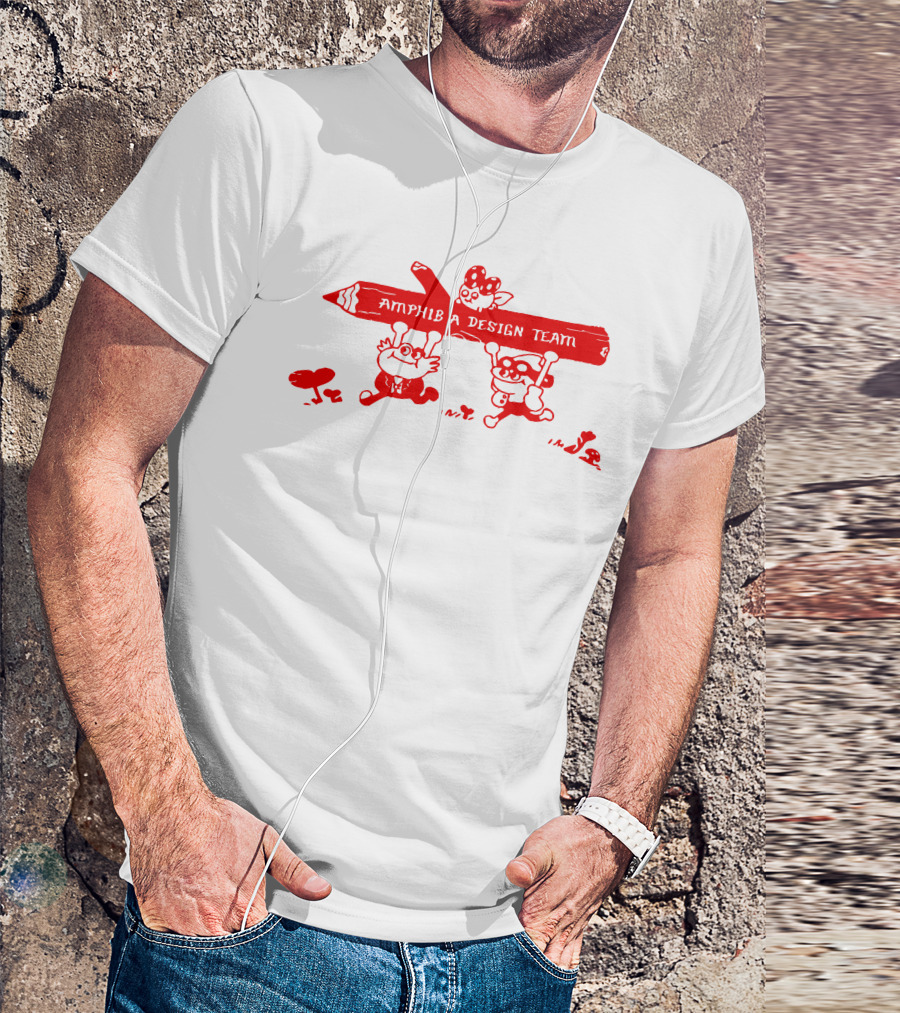 Amphibia Design Team Cartoon Characters With Red Pencil T-Shirt