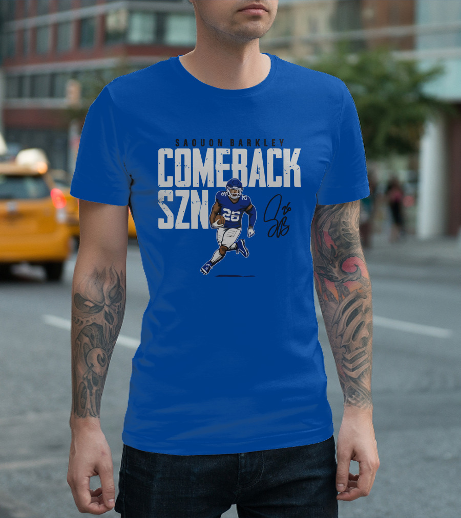 Saquon Barkley Comeback SZN 26 Football T-Shirt
