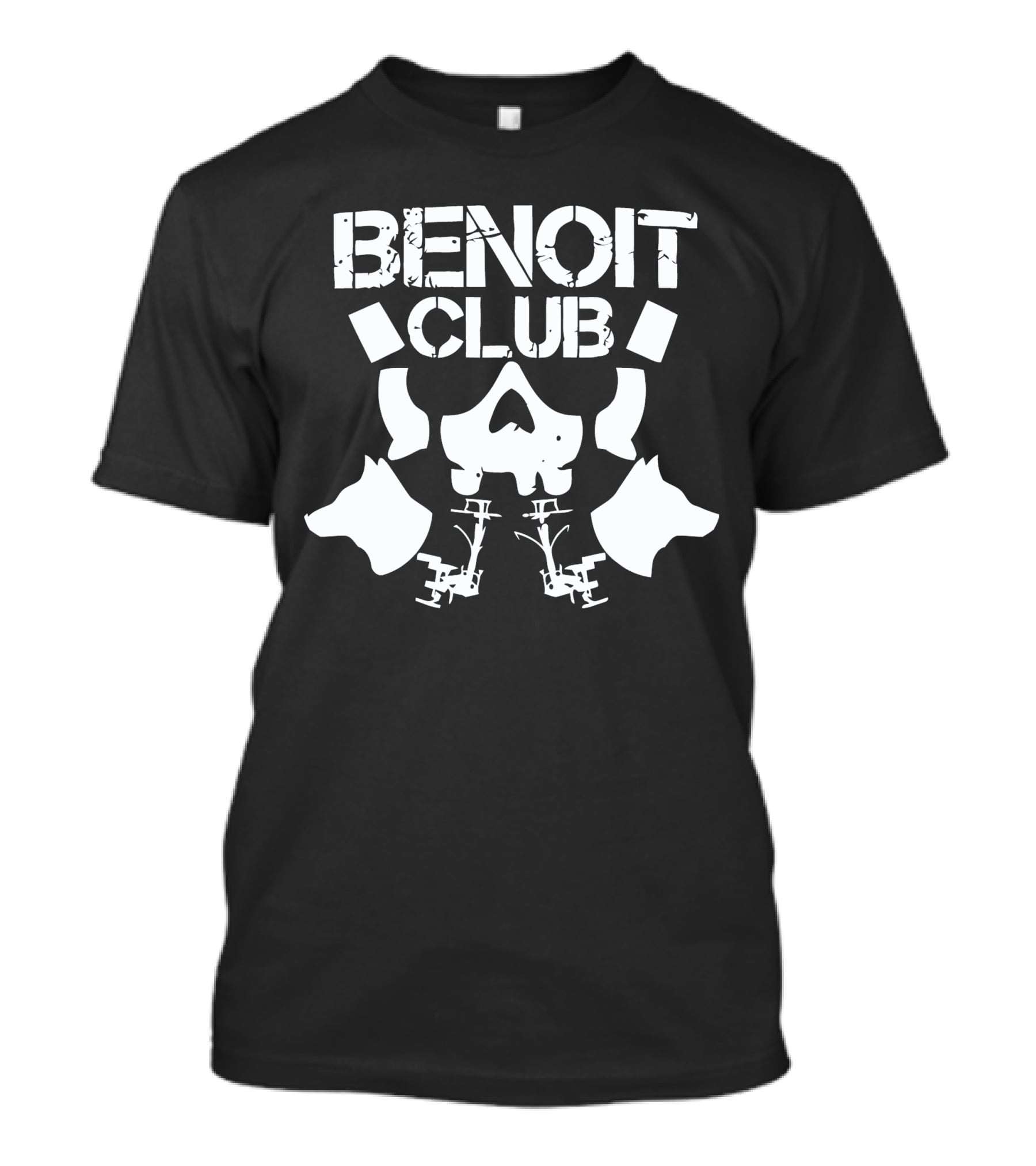 Benoit Club Skull And Wolves T-Shirt