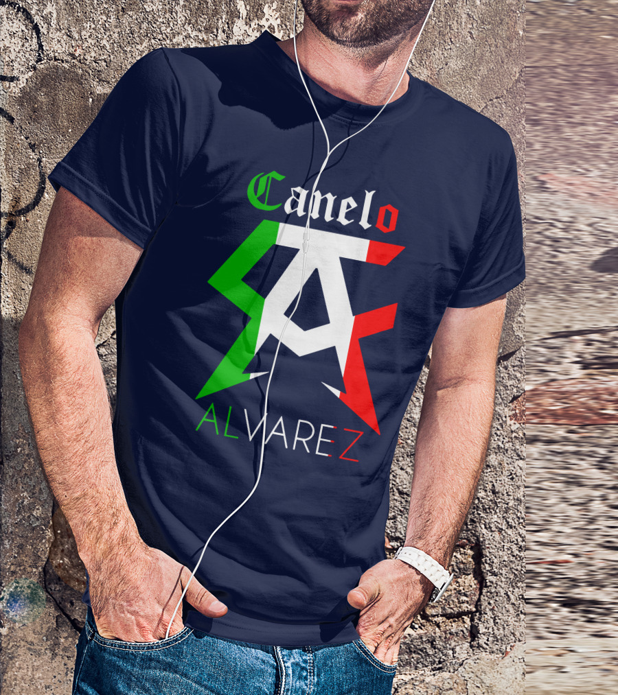 Canelo Alvarez Logo Mexican Flag Colors CA Initials T-Shirt