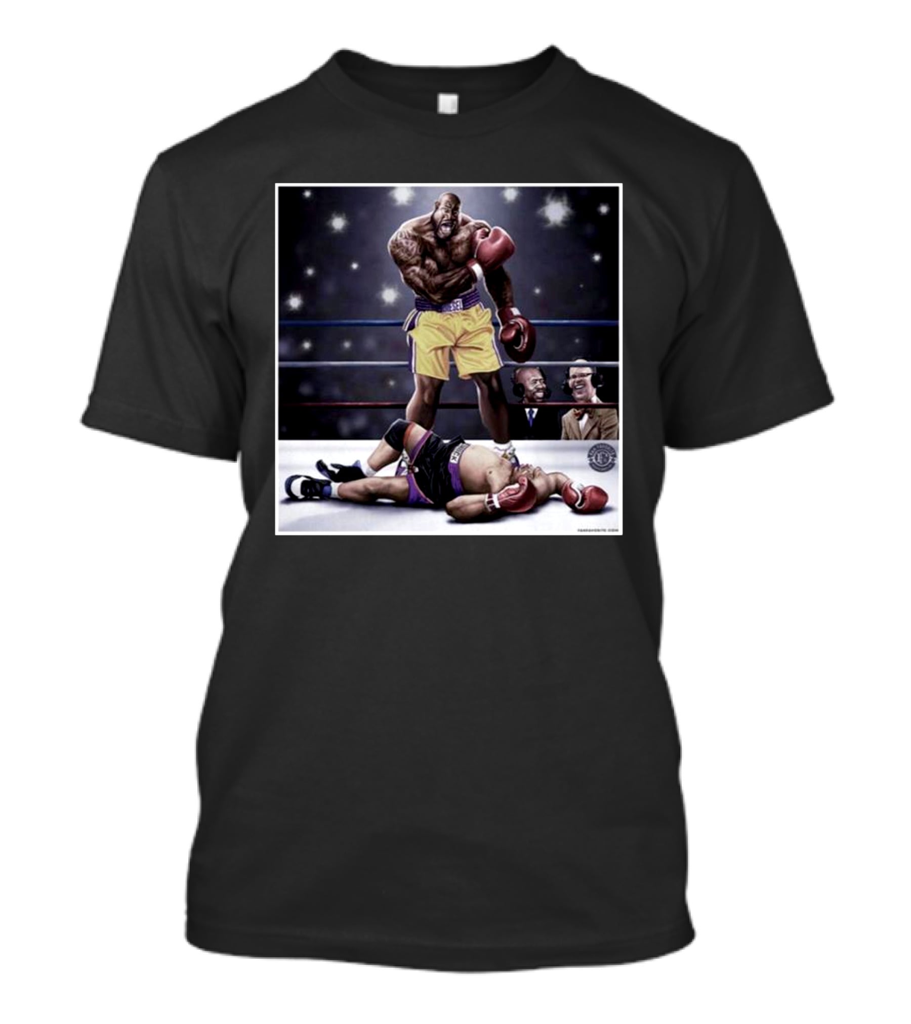 Shaquille O Neal And Chuck Boxing Match With Commentators T-Shirt
