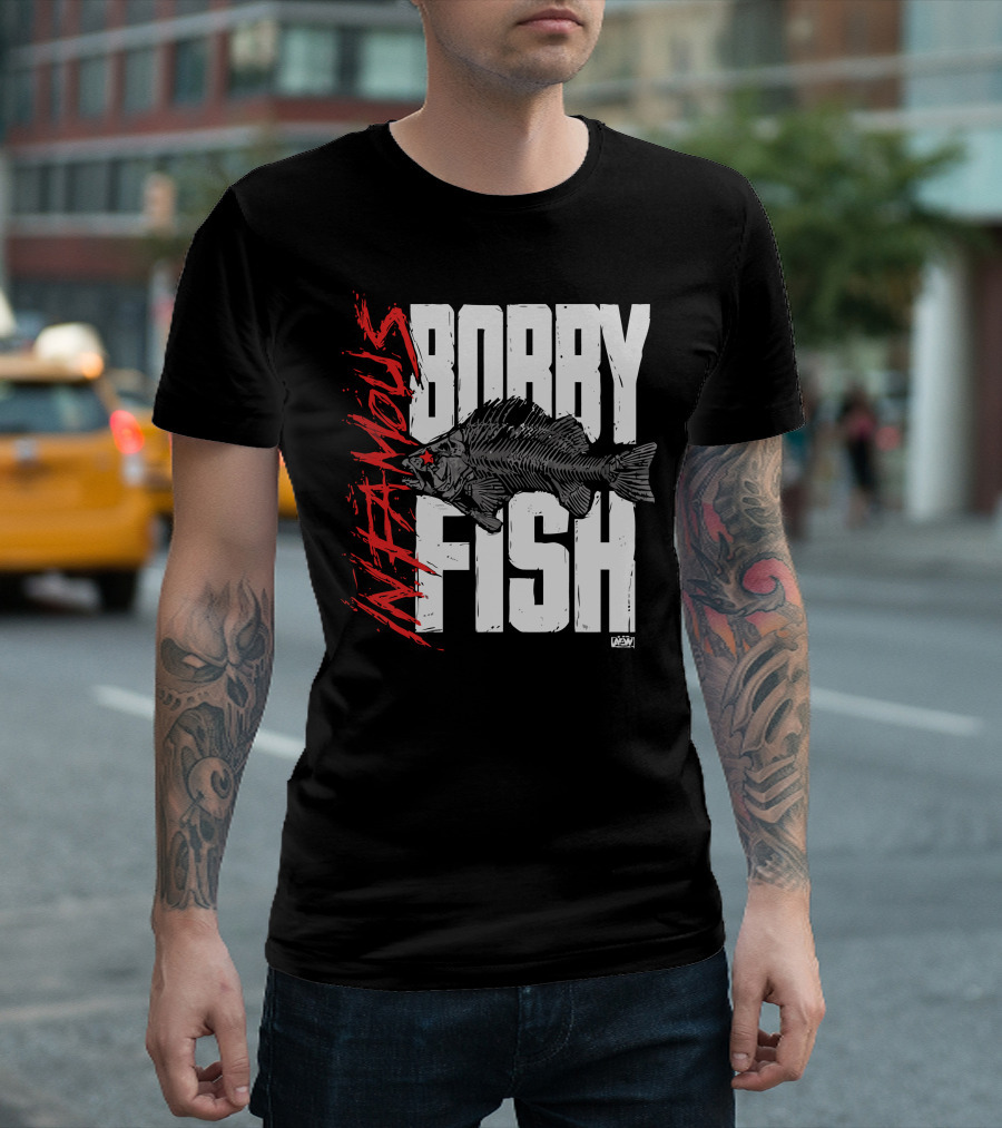 Bobby Fish Infamous AEW Red Star T-Shirt