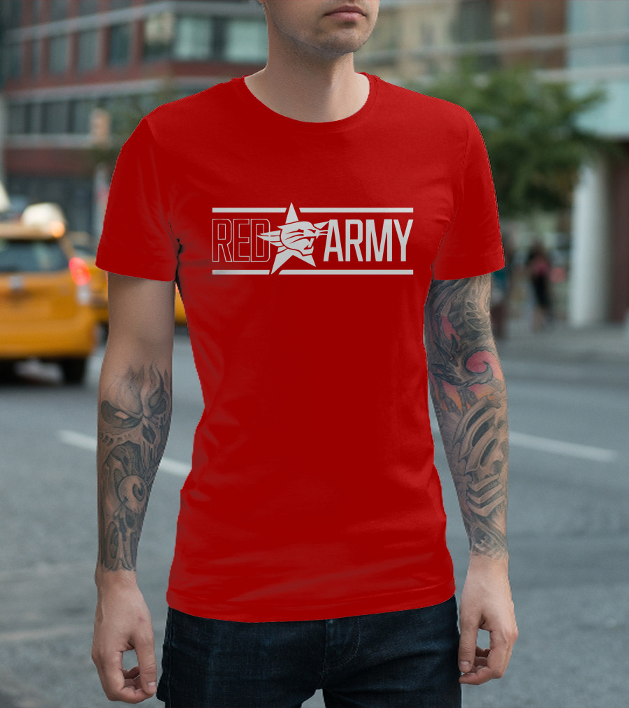 Red Perth Wildcats Fan Army T-Shirt