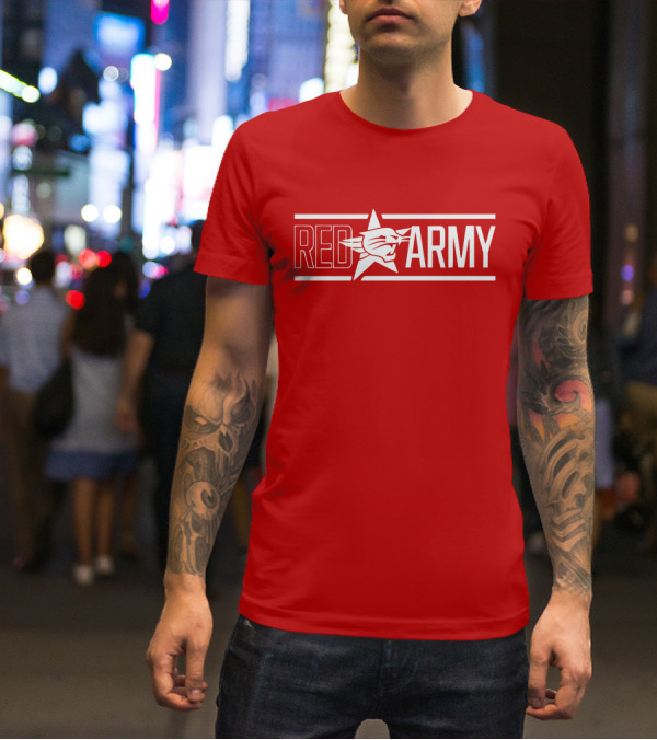 Red Perth Wildcats Fan Army T-Shirt