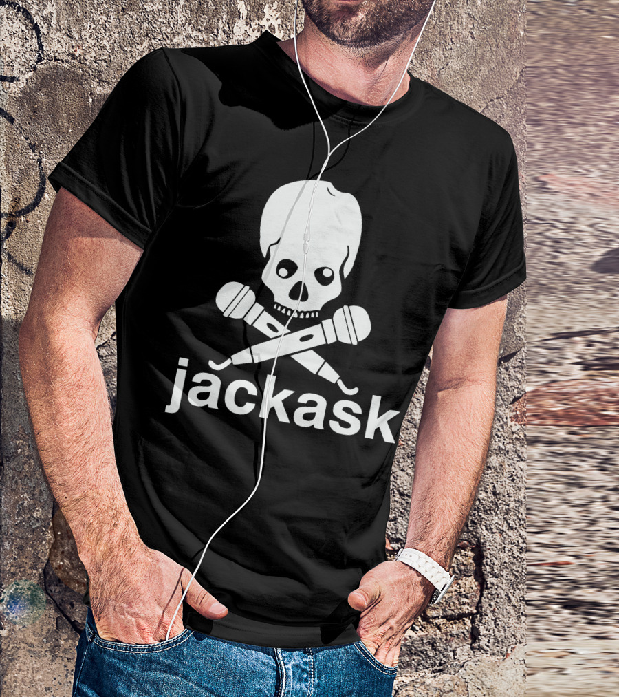 Jackask Jacksfilms Skull And Microphones T-Shirt