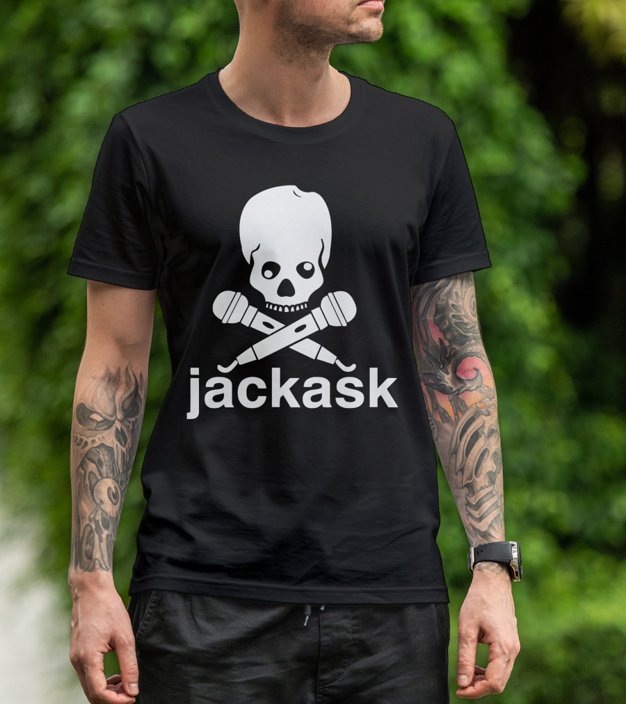 Jackask Jacksfilms Skull And Microphones T-Shirt