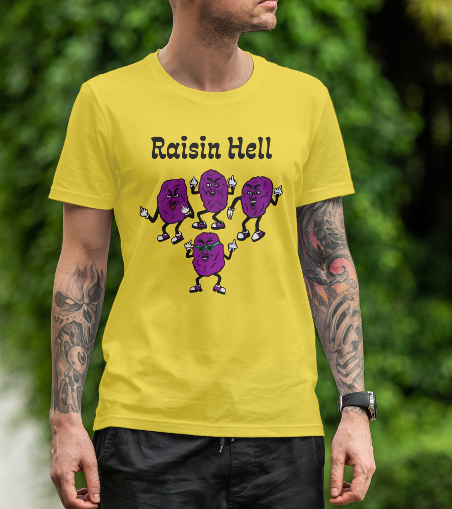 Raisin Hell Dancing Cartoon Purple Raisins T-Shirt