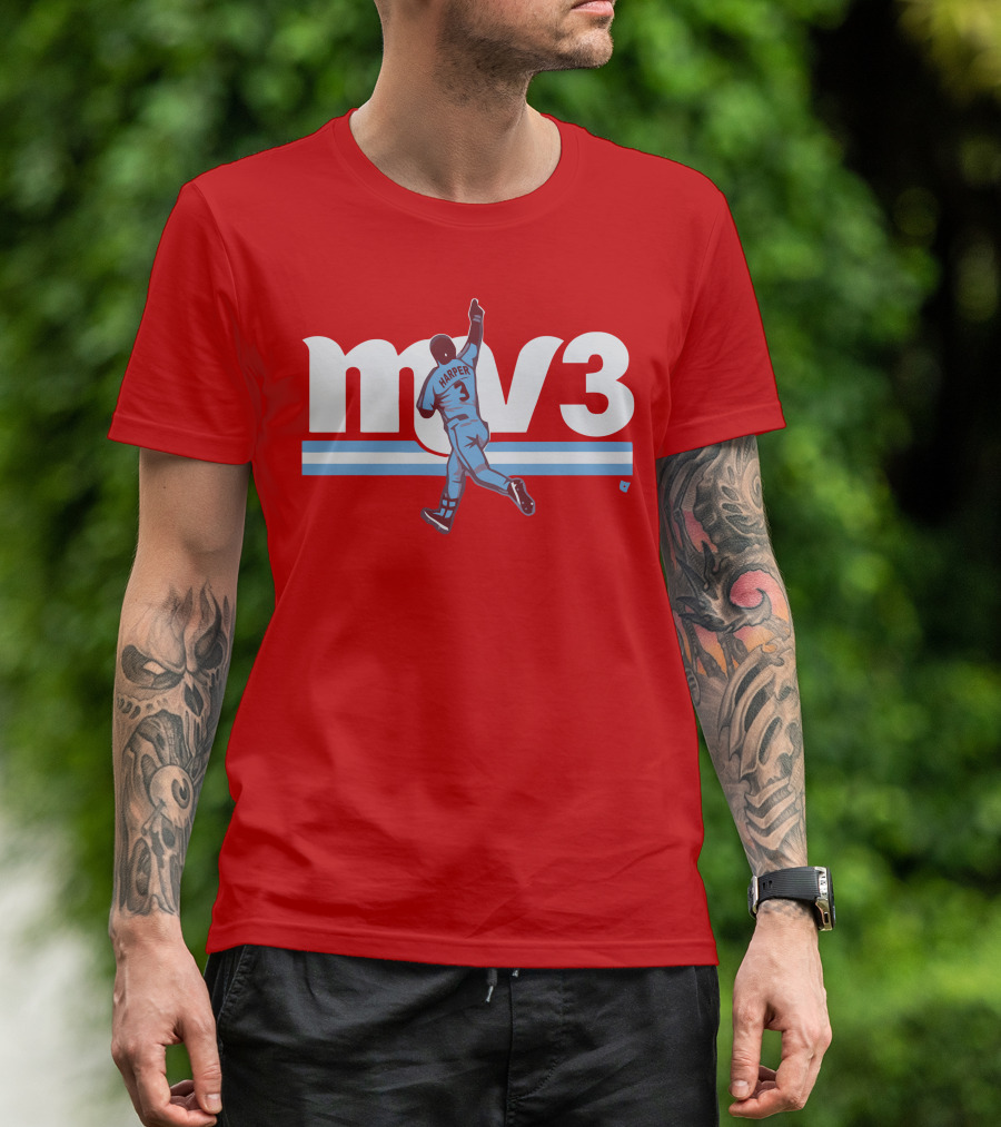 Mv3 Bryce Harper Athletic Tribute Jumping T-Shirt