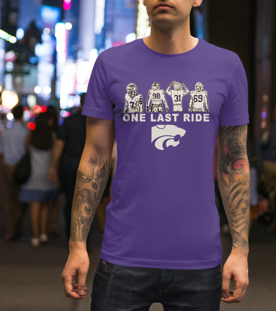 K-State Football One Last Ride Wildcats Players T-Shirt
