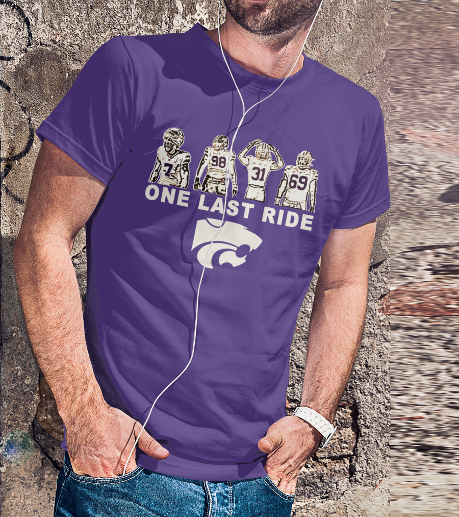 K-State Football One Last Ride Wildcats Players T-Shirt