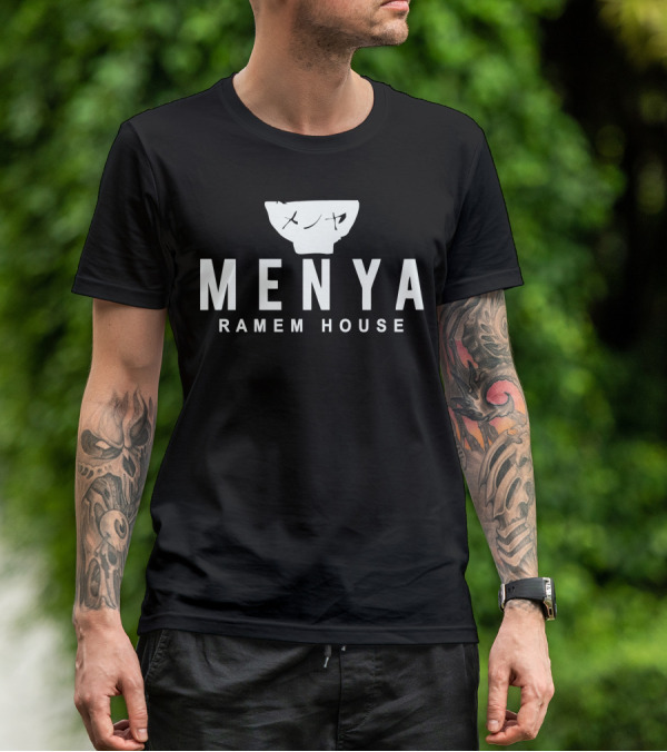 Menya Ramen House Bowl And Text T-Shirt