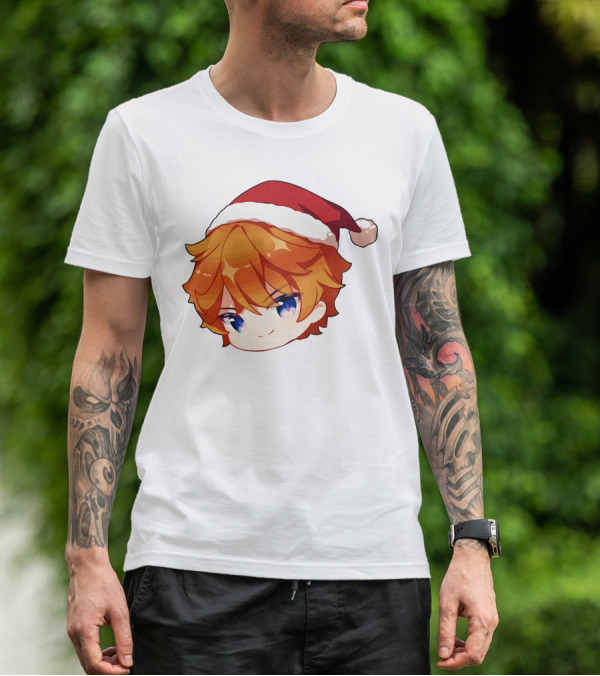 Griffin Burns Chibi Childe Xmas Santa Hat T-Shirt