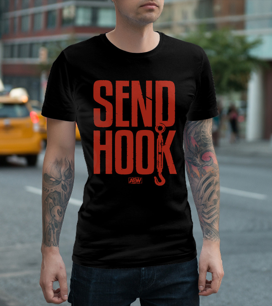 SEND HOOK AEW All Elite Wrestling Merchandise T-Shirt