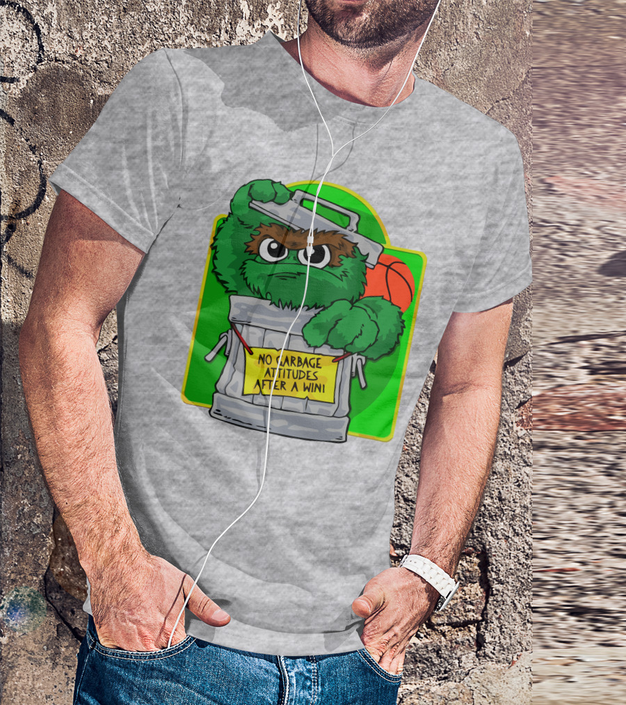 No Garbage Attitudes After A Win Eric Musselman Inspired Furry Trash Can Creature T-Shirt
