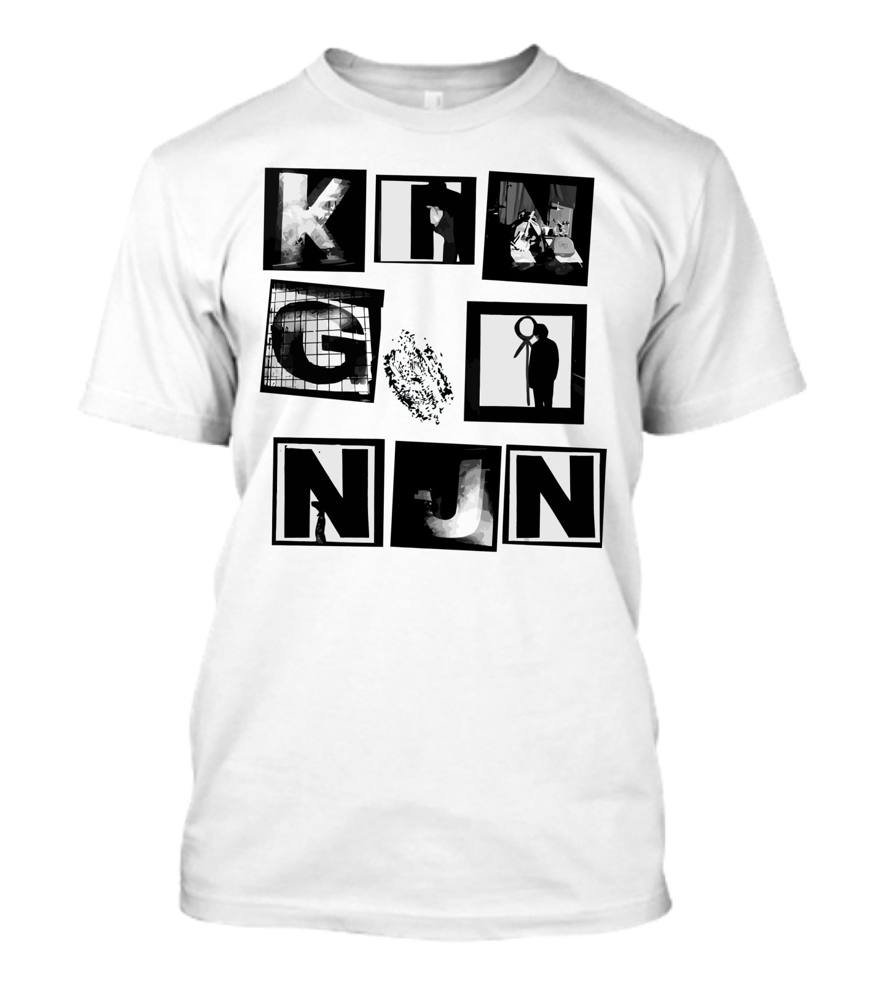 KING NUN SQUARES MERCH BLACK WHITE BLOCKS T-Shirt