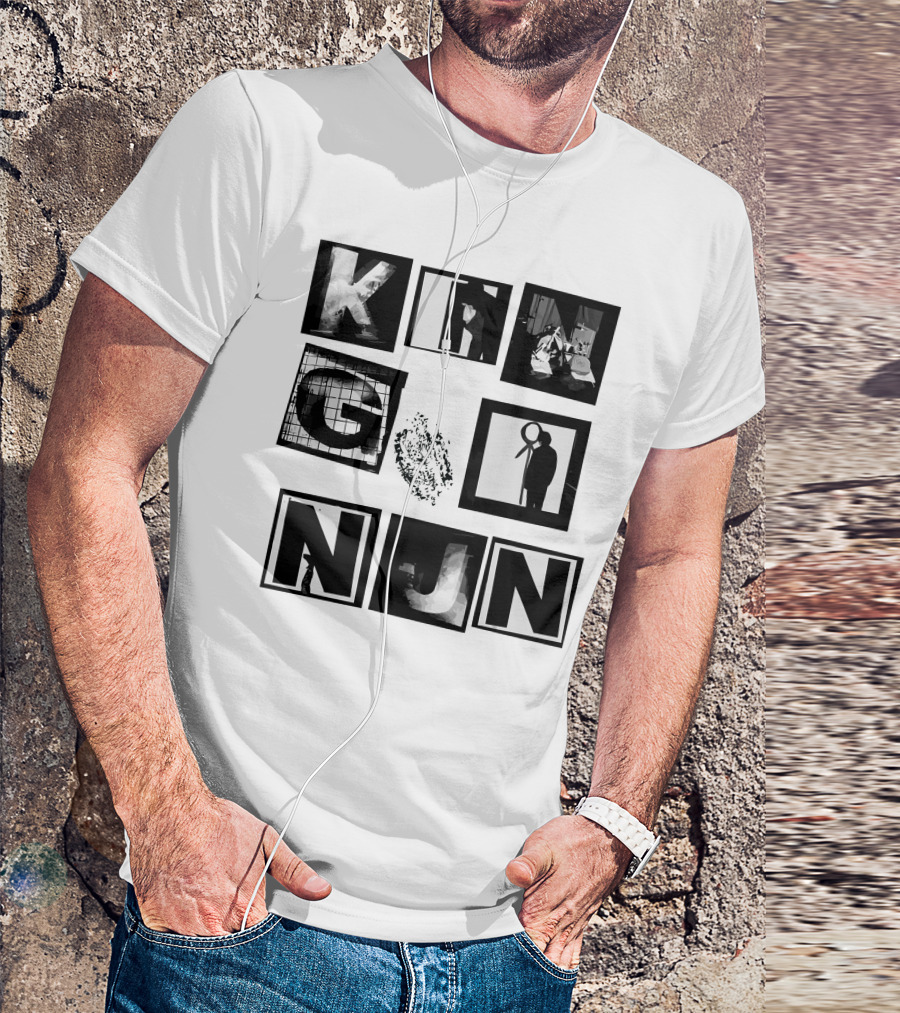 KING NUN SQUARES MERCH BLACK WHITE BLOCKS T-Shirt