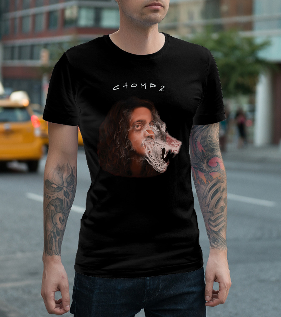 Russ Chomp 2 Smoke Wolf Face T-Shirt