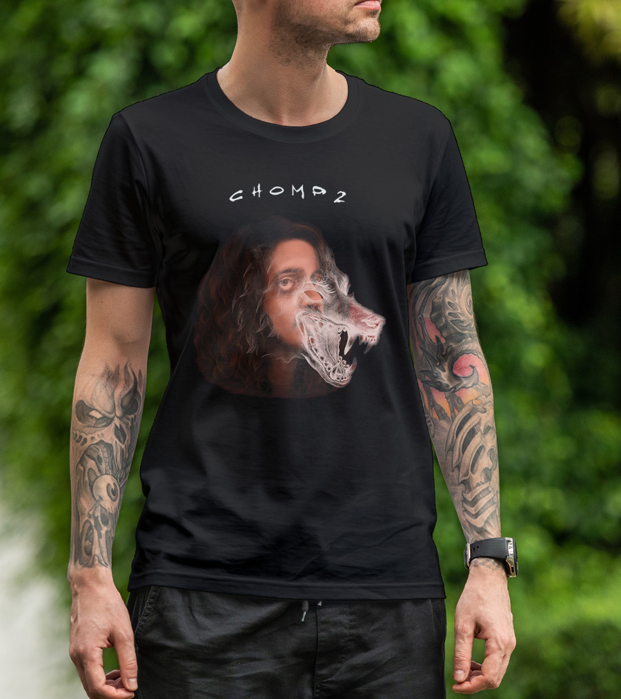 Russ Chomp 2 Smoke Wolf Face T-Shirt