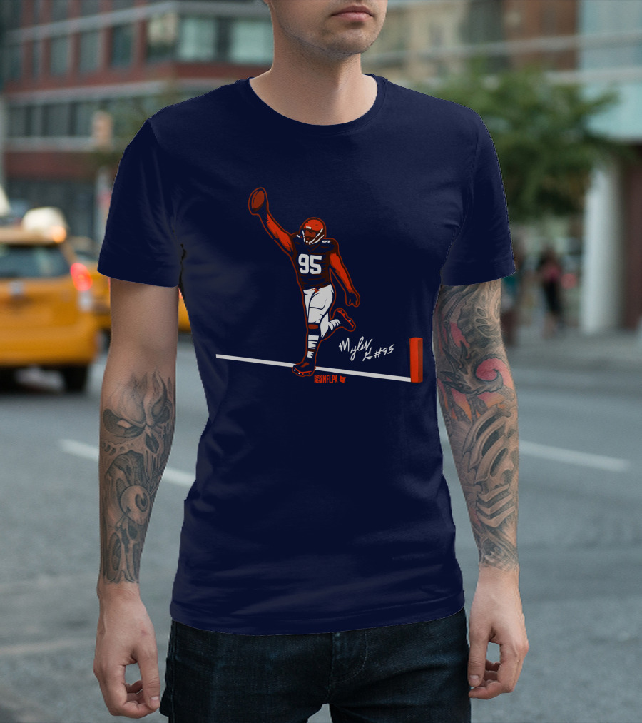 Myles Garrett Flash For Six NFLPA Browns #95 T-Shirt