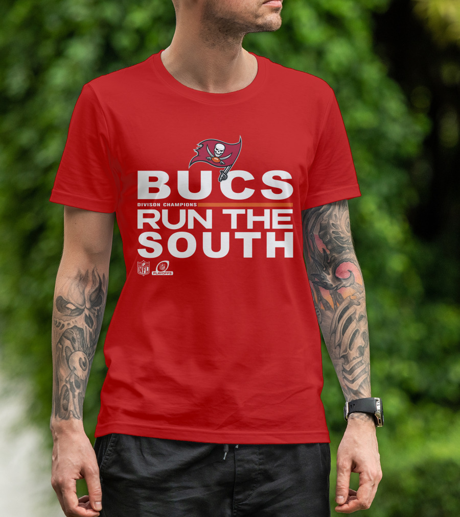 Bucs Division Champions Run The South NFL Playoffs T-Shirt