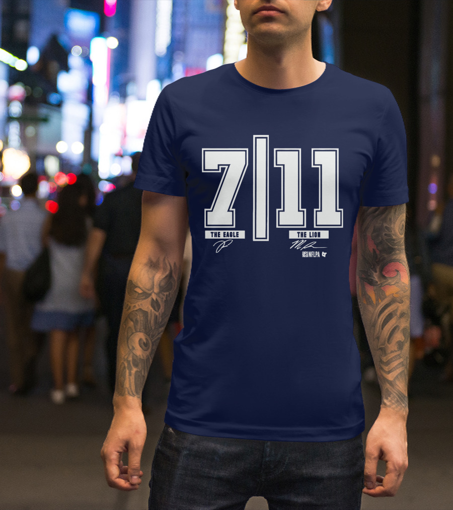 Trevon Diggs And Micah Parsons 7 11 The Eagle The Lion NFLPA T-Shirt
