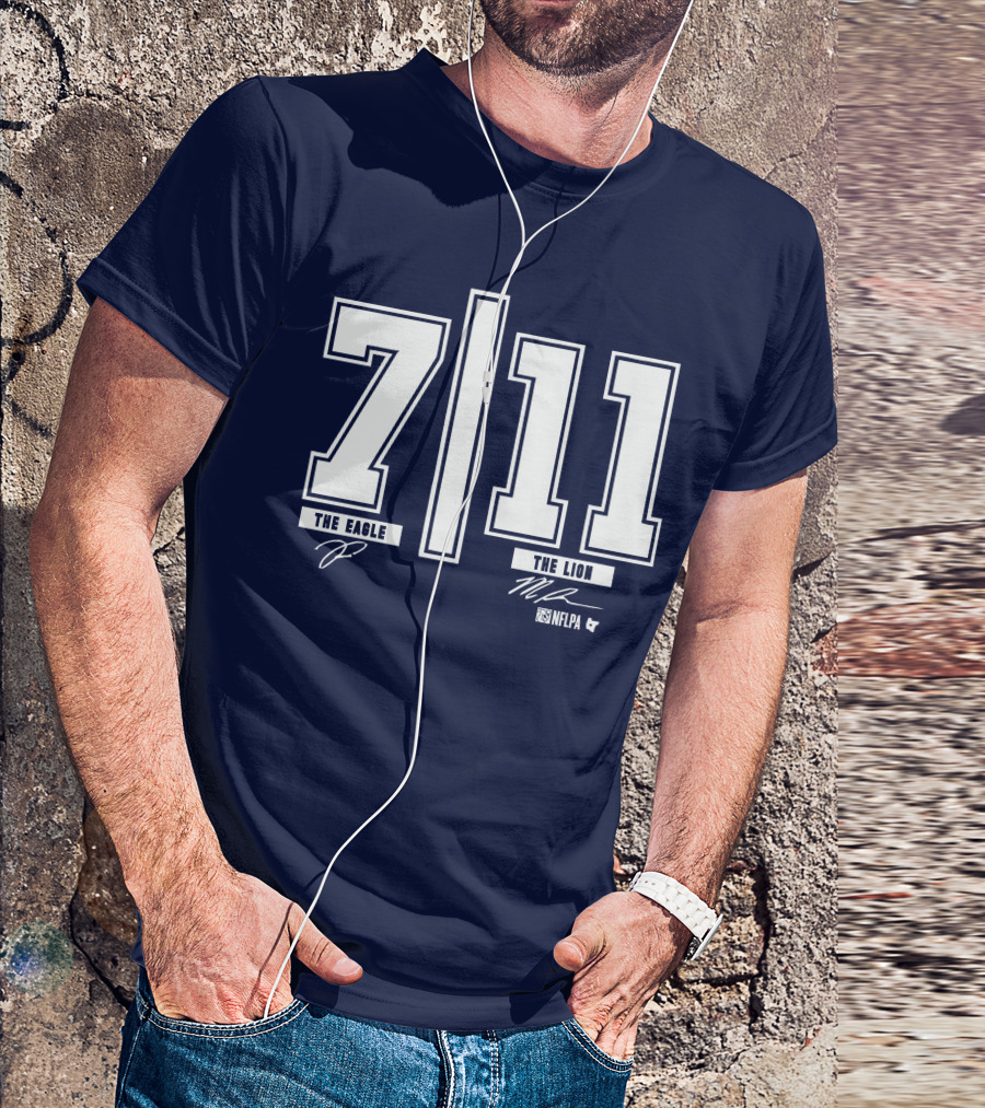 Trevon Diggs And Micah Parsons 7 11 The Eagle The Lion NFLPA T-Shirt