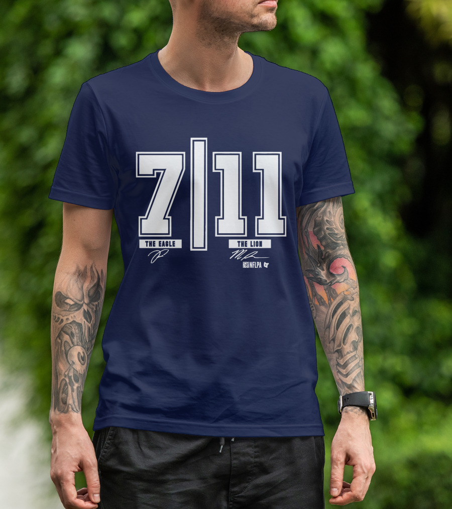Trevon Diggs And Micah Parsons 7 11 The Eagle The Lion NFLPA T-Shirt