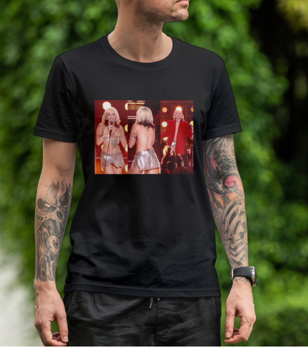 Miley Cyrus Silver Outfit Performance T-Shirt
