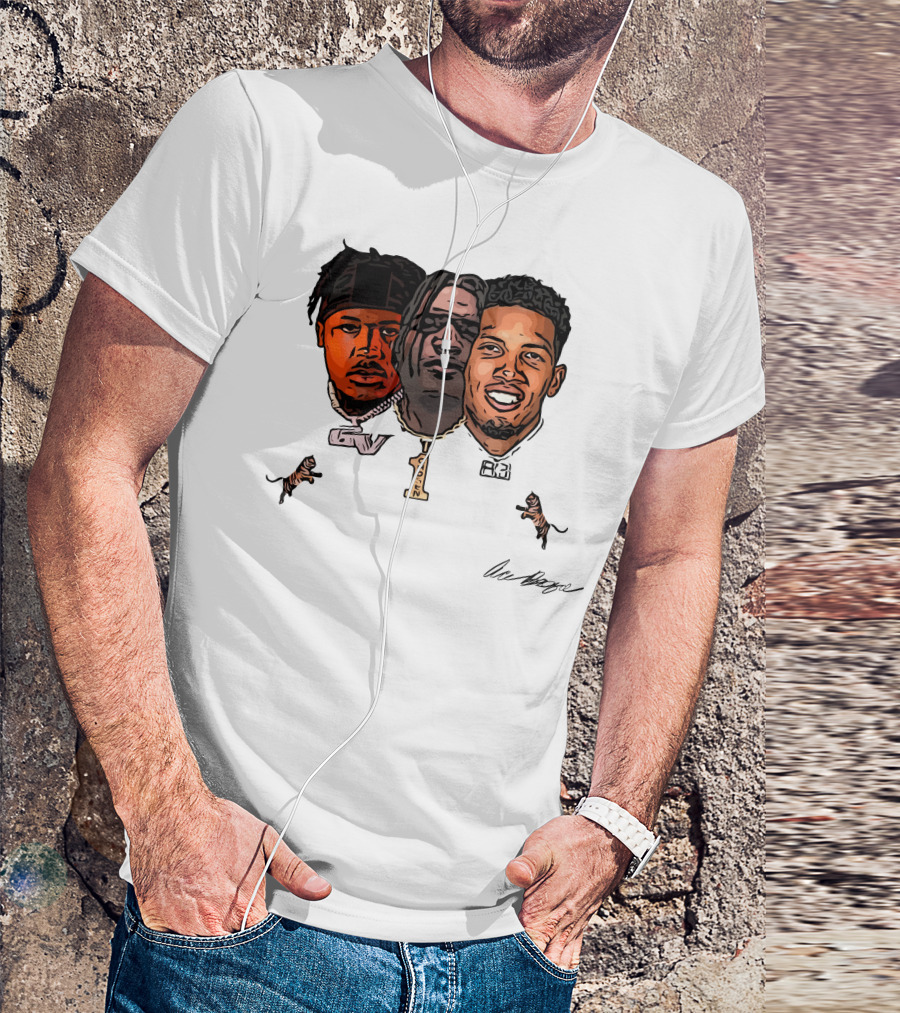 Joe Burrow Tres Amigos GV 1 AB Tiger Faces T-Shirt