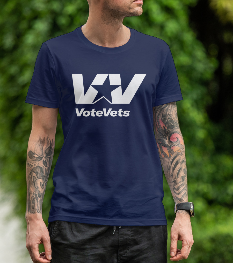VoteVets Star Logo Promoting Veterans Engagement T-Shirt