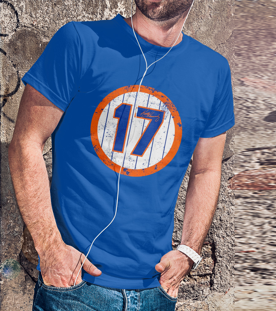 Keith Hernandez 17 New York Mets Jersey Number Signature Classic T-Shirt