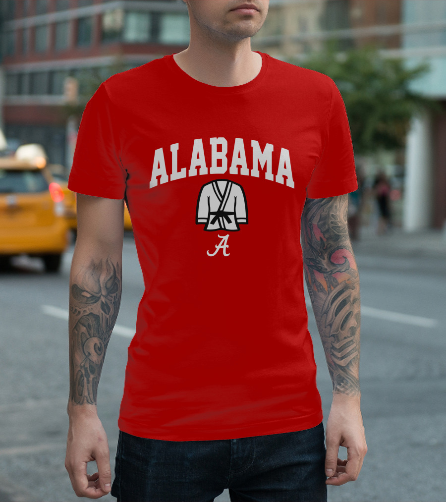 Alabama Kimono Logo with Football Script 'A' T-Shirt