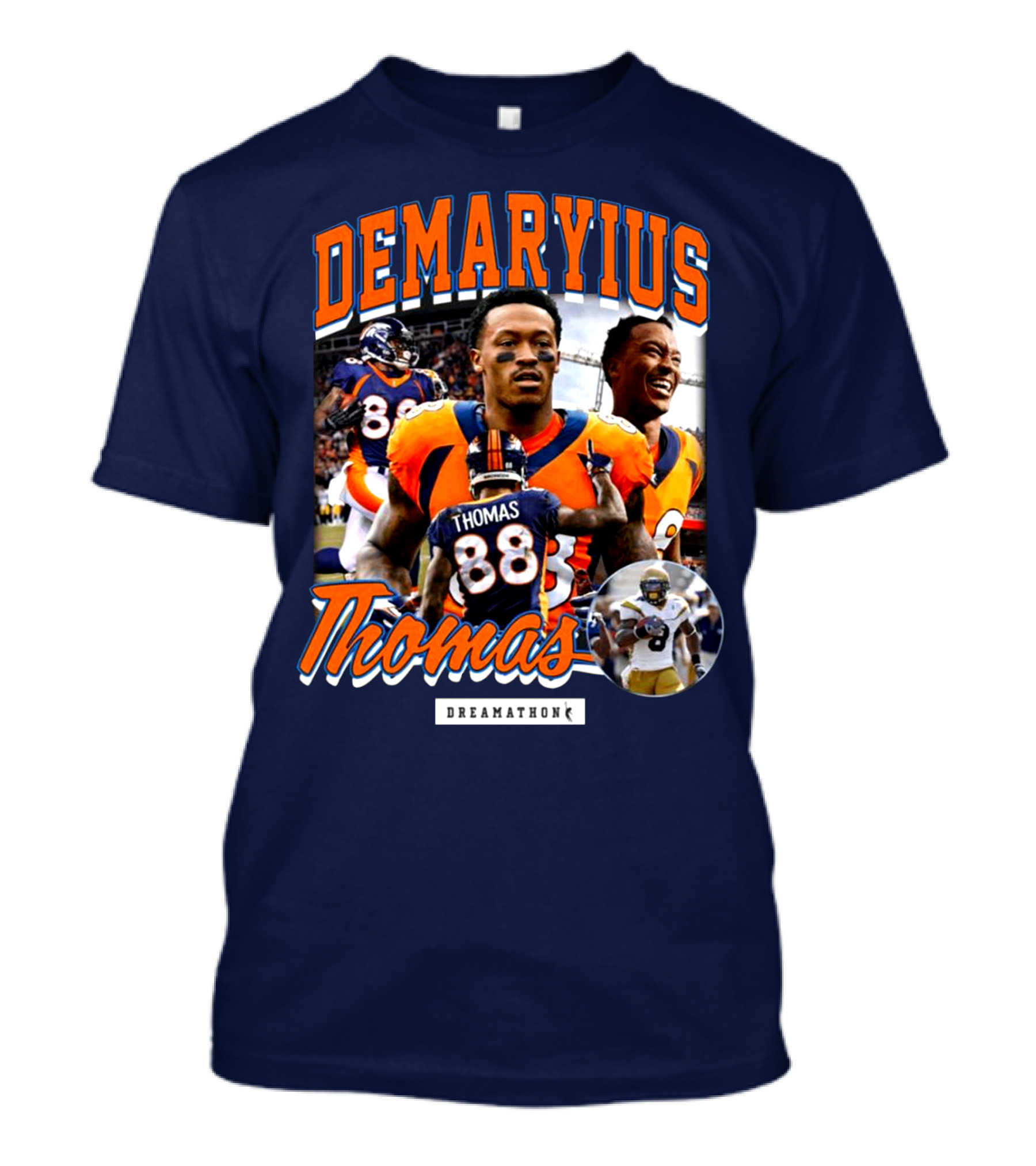 Von Miller Demaryius Thomas Dreamathon Denver Broncos Tribute 88 T-Shirt