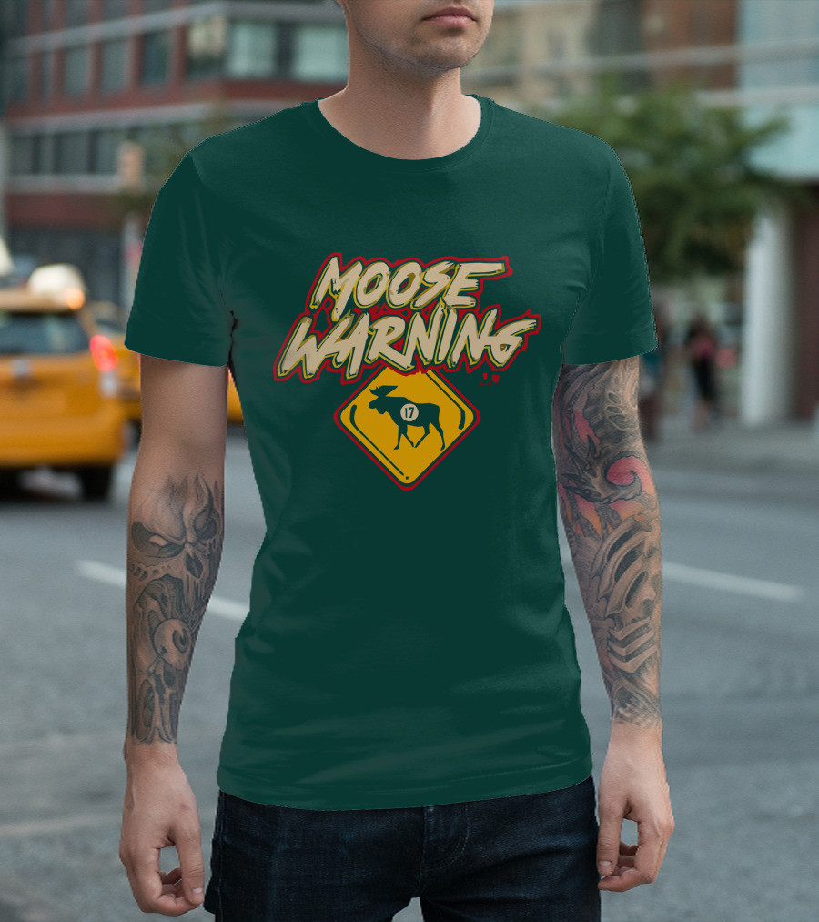 Moose Warning 17 Marcus Foligno T-Shirt