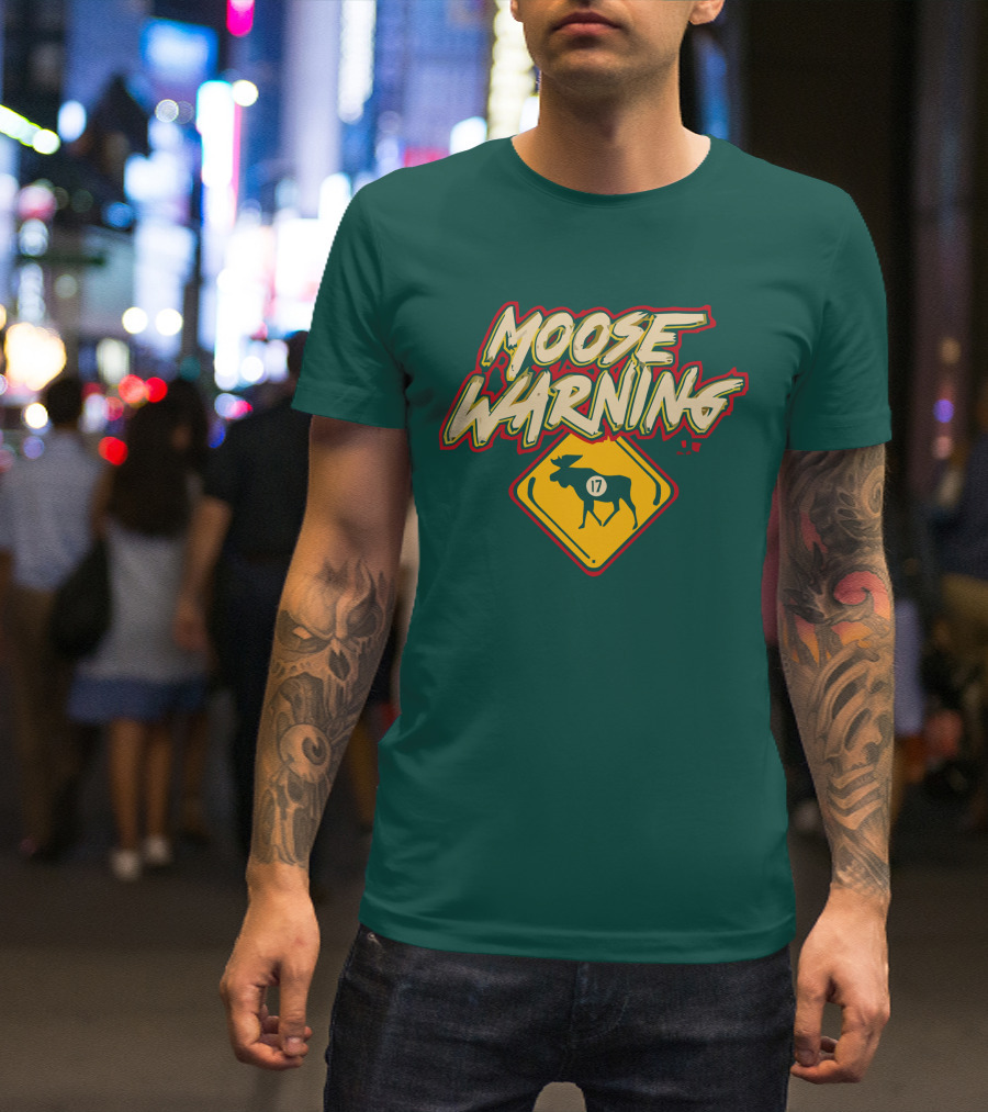 Moose Warning 17 Marcus Foligno T-Shirt
