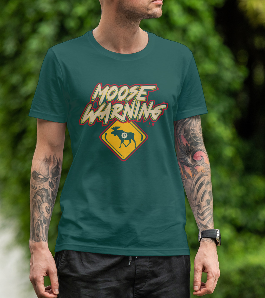 Moose Warning 17 Marcus Foligno T-Shirt