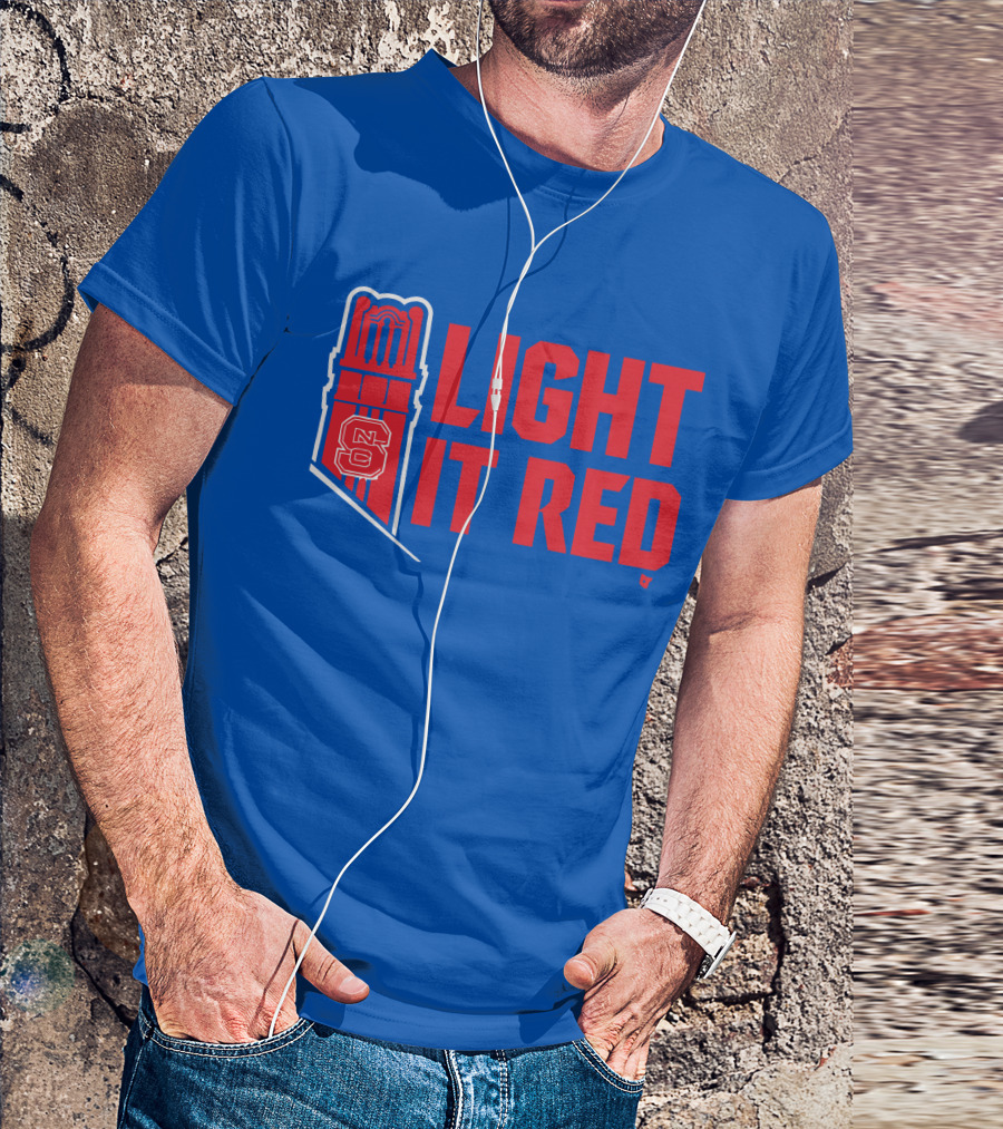 NC State Light It Red Bell Tower T-Shirt