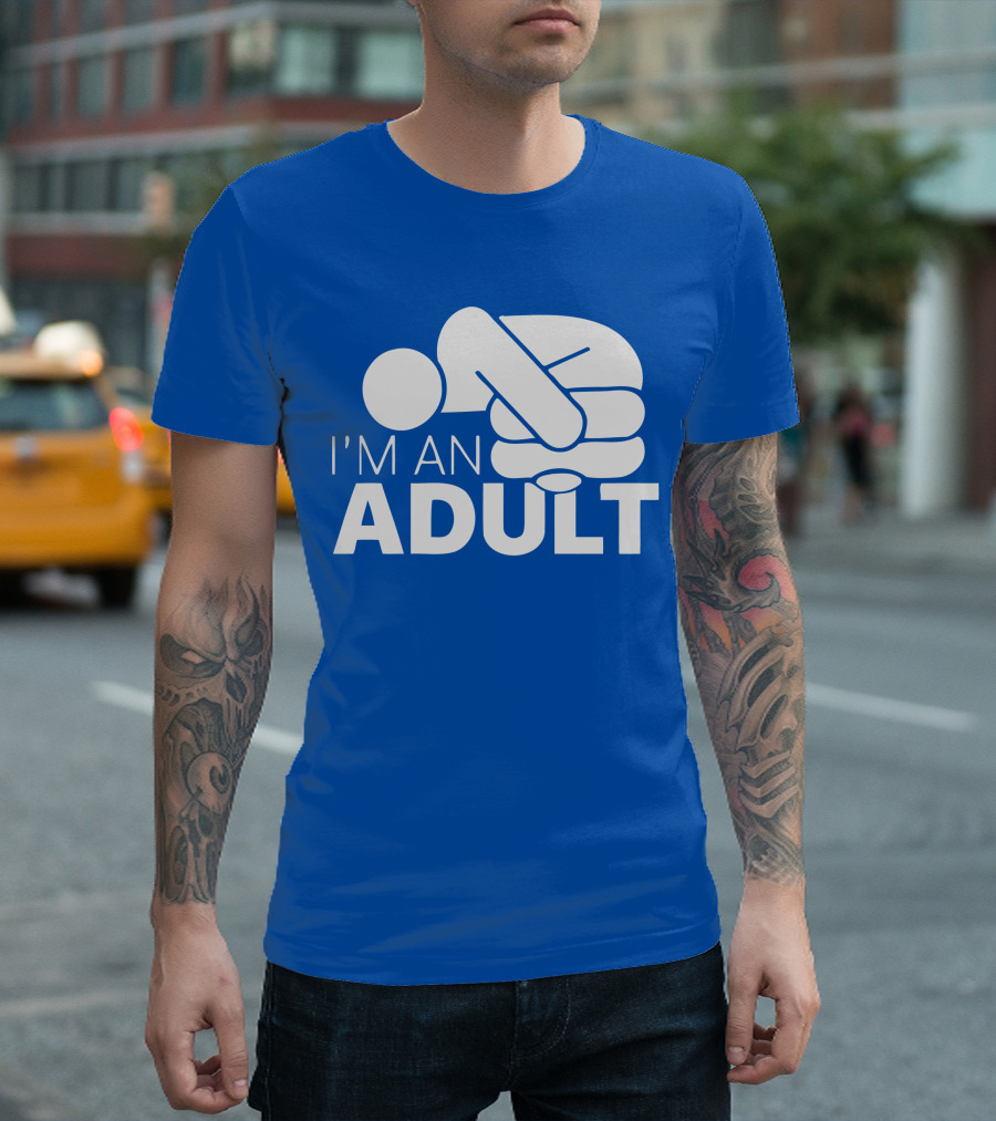 I'm An Adult Finger Circle Game Joke T-Shirt
