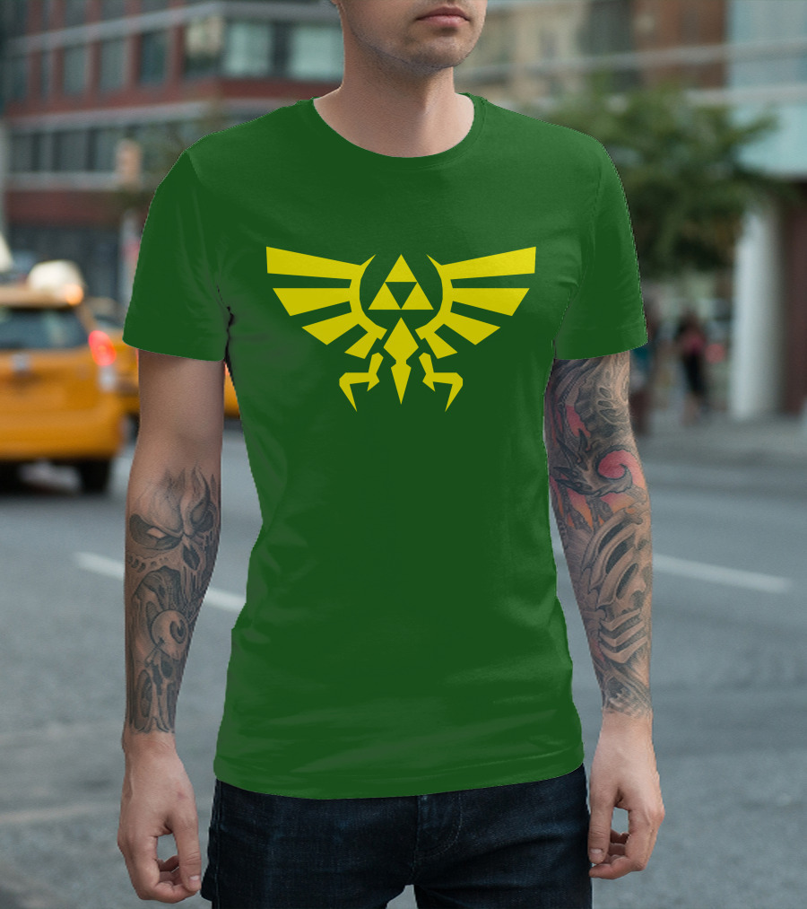 Triforce Hylian Crest and Cargo Shorts T-Shirt