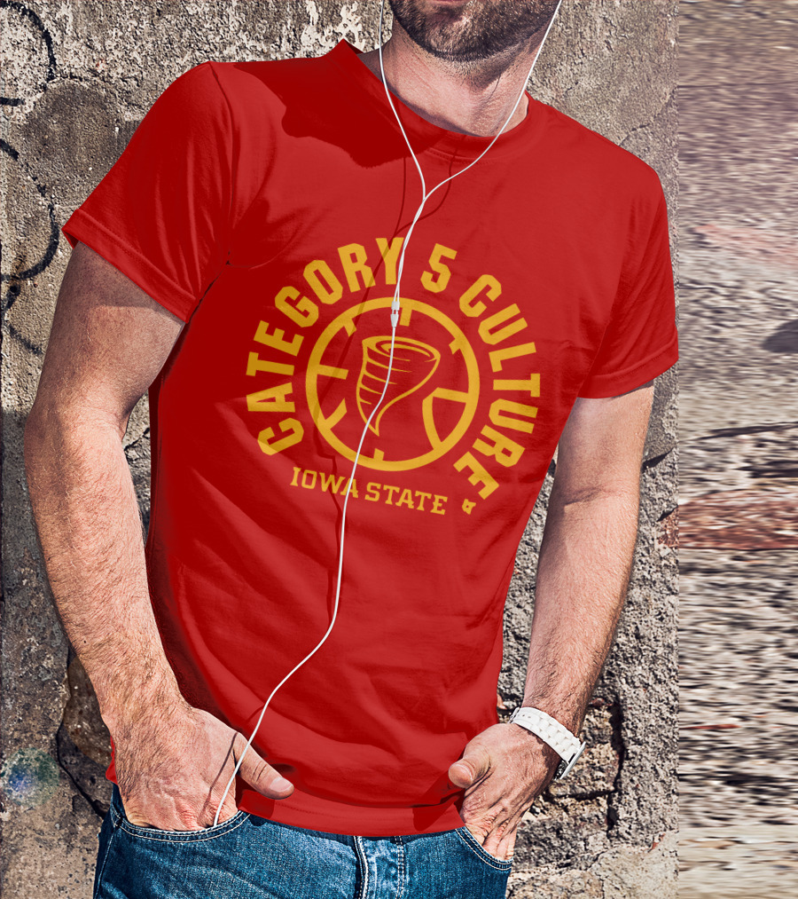 Iowa State Cyclones Category 5 Culture Tornado Emblem T-Shirt