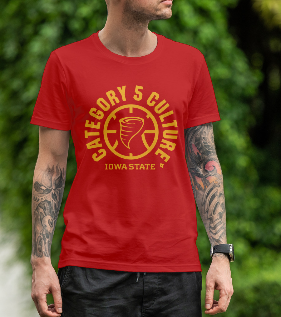 Iowa State Cyclones Category 5 Culture Tornado Emblem T-Shirt
