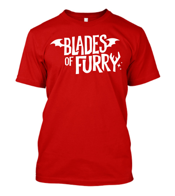 Blades Of Furry Text With Bat Wings And Stars T-Shirt