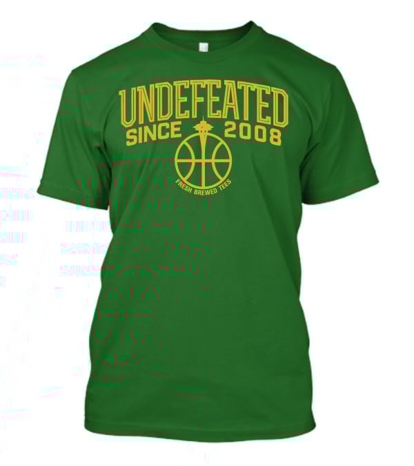 Undefeated Since 2008 Fresh Brewed Tees Basketball T-Shirt