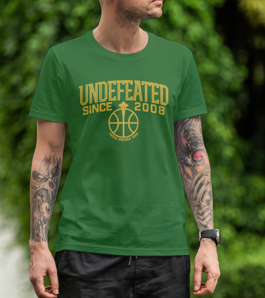 Undefeated Since 2008 Fresh Brewed Tees Basketball T-Shirt