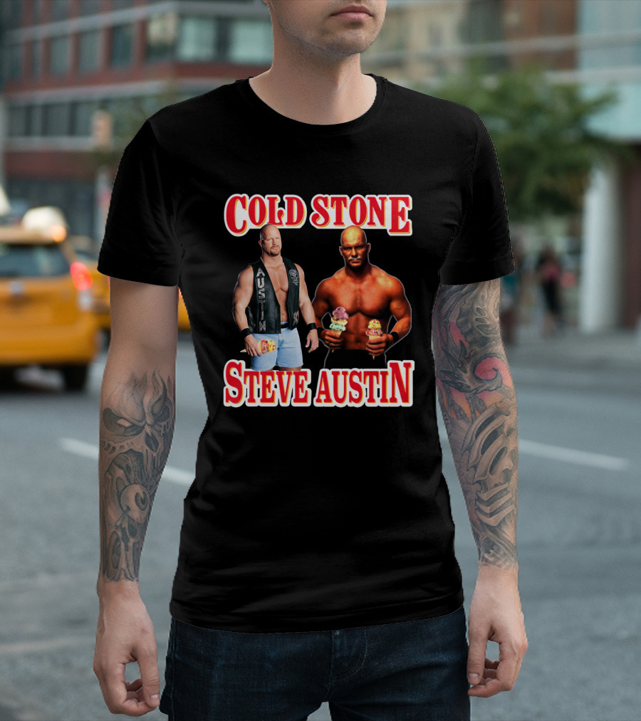 Cold Stone Steve Austin Ice Cream Wrestler Crossover T-Shirt