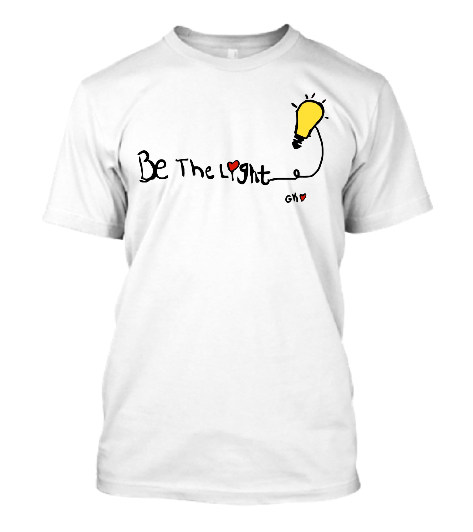 Be The Light Heart Lightbulb GH T-Shirt