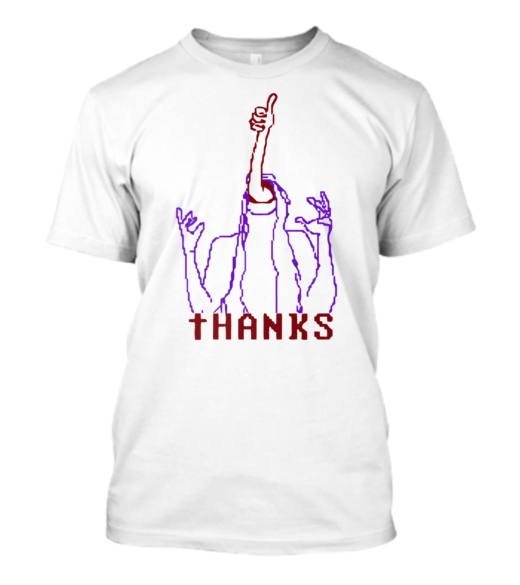 Daveoshry Thanks Thumbs Up Neon Gesture T-Shirt