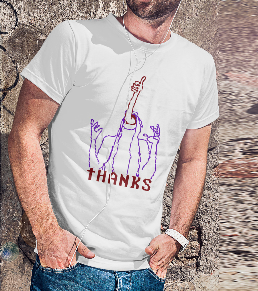 Daveoshry Thanks Thumbs Up Neon Gesture T-Shirt
