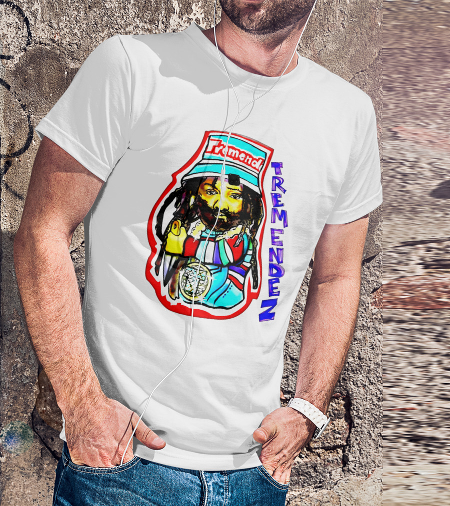 Kanye West Tremendez Tremend Red Blue Colorful T-Shirt
